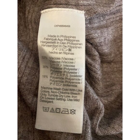 Madewell Women's Ribbed cropped Turtleneck Sweater Size Small purple Gray - Picture 7 of 7